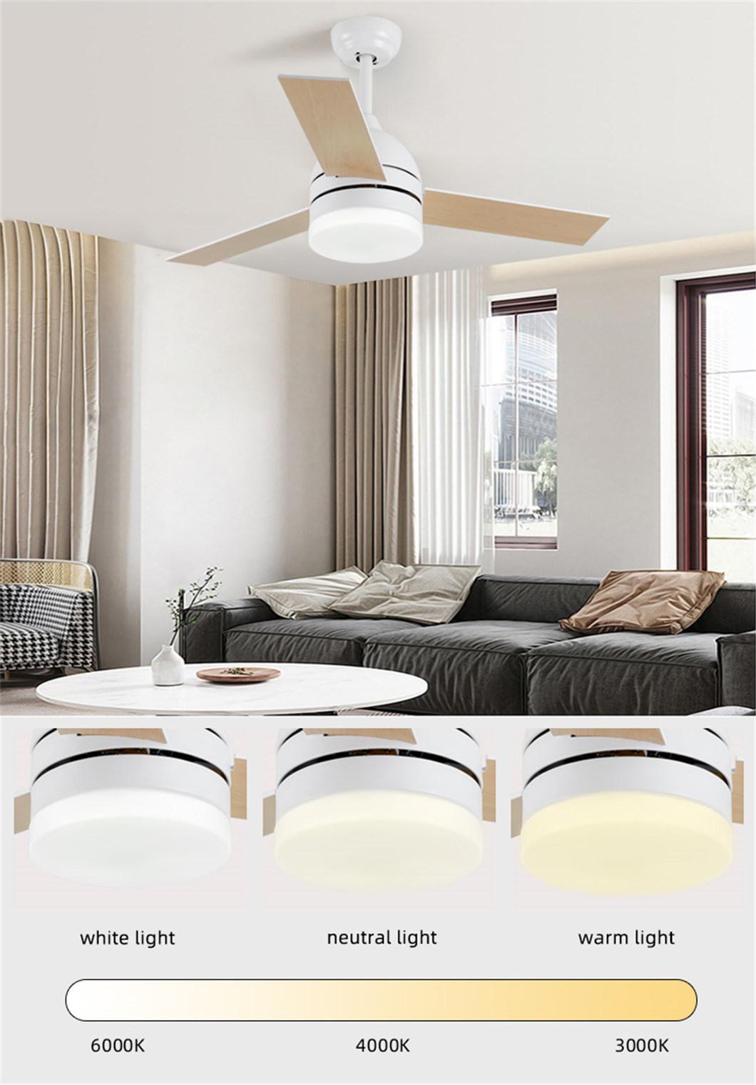 Whole Sale Remote Control 3 Speed Plywood Modern Ceiling Fan Lights