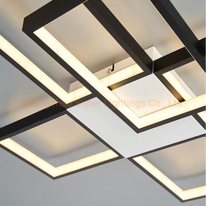 Square Light Recessed Chandelier LED Pendant Light for Living Room