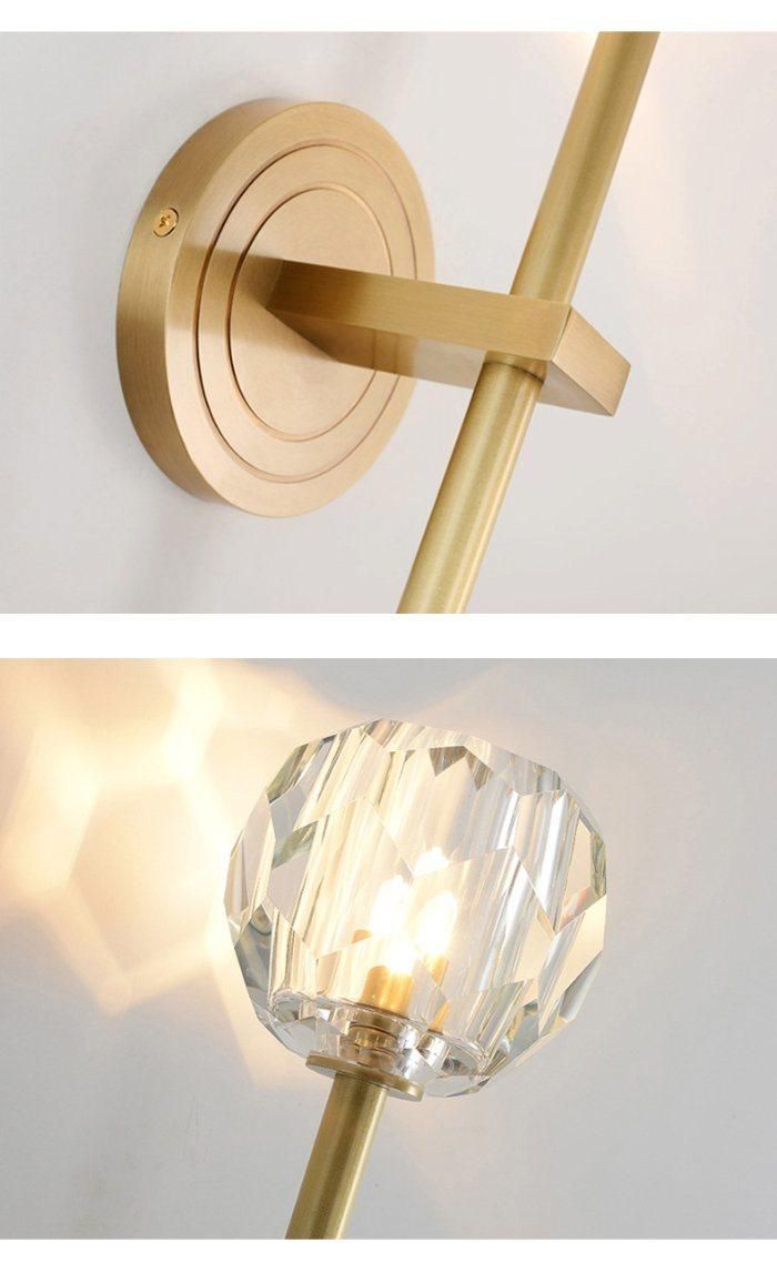 K9 Crystal Ball Brass Polishing Wall Light