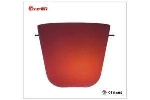 Modern Simple Red Glass Decorative Hotel Wall Light