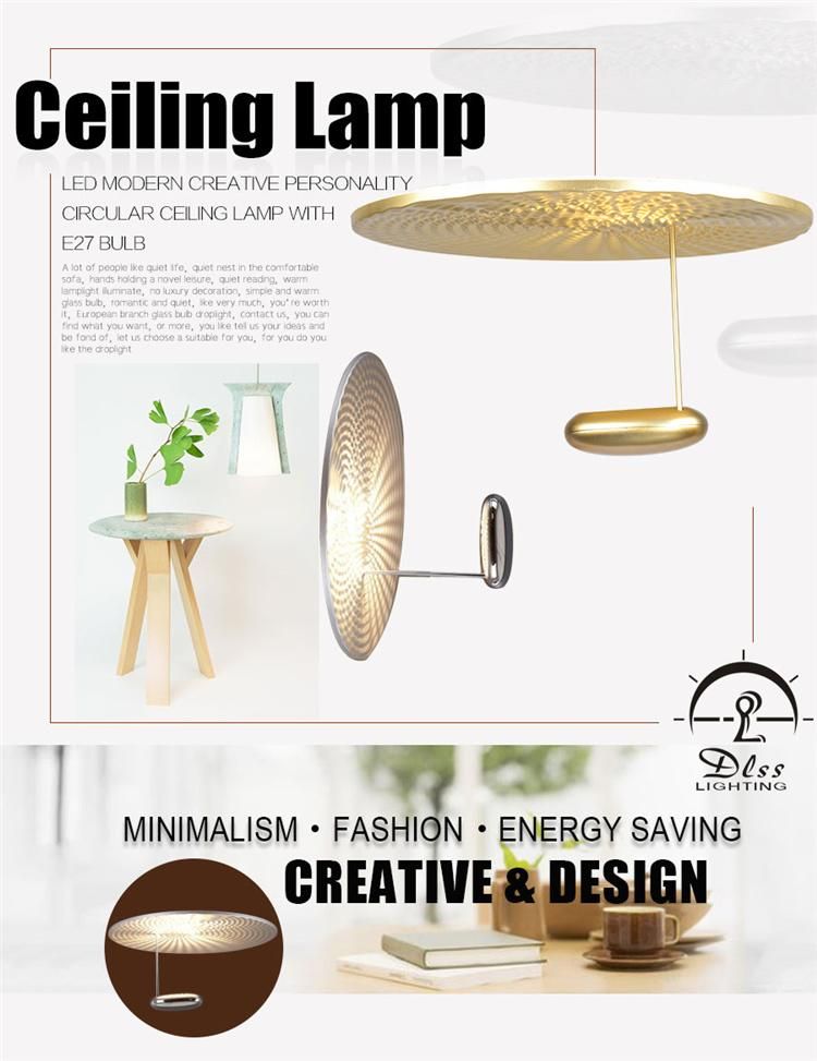 Modern Decorative Round Creative Gold LED Ceiling Lamp