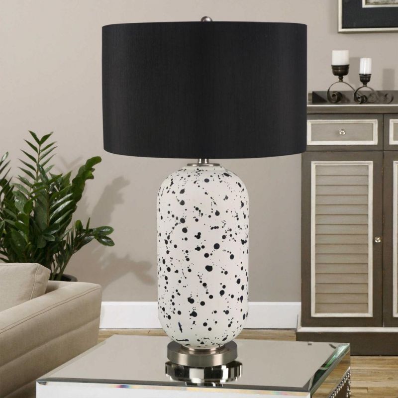 Stone Speckled Base Natural Stylish Indoor Table Lamp
