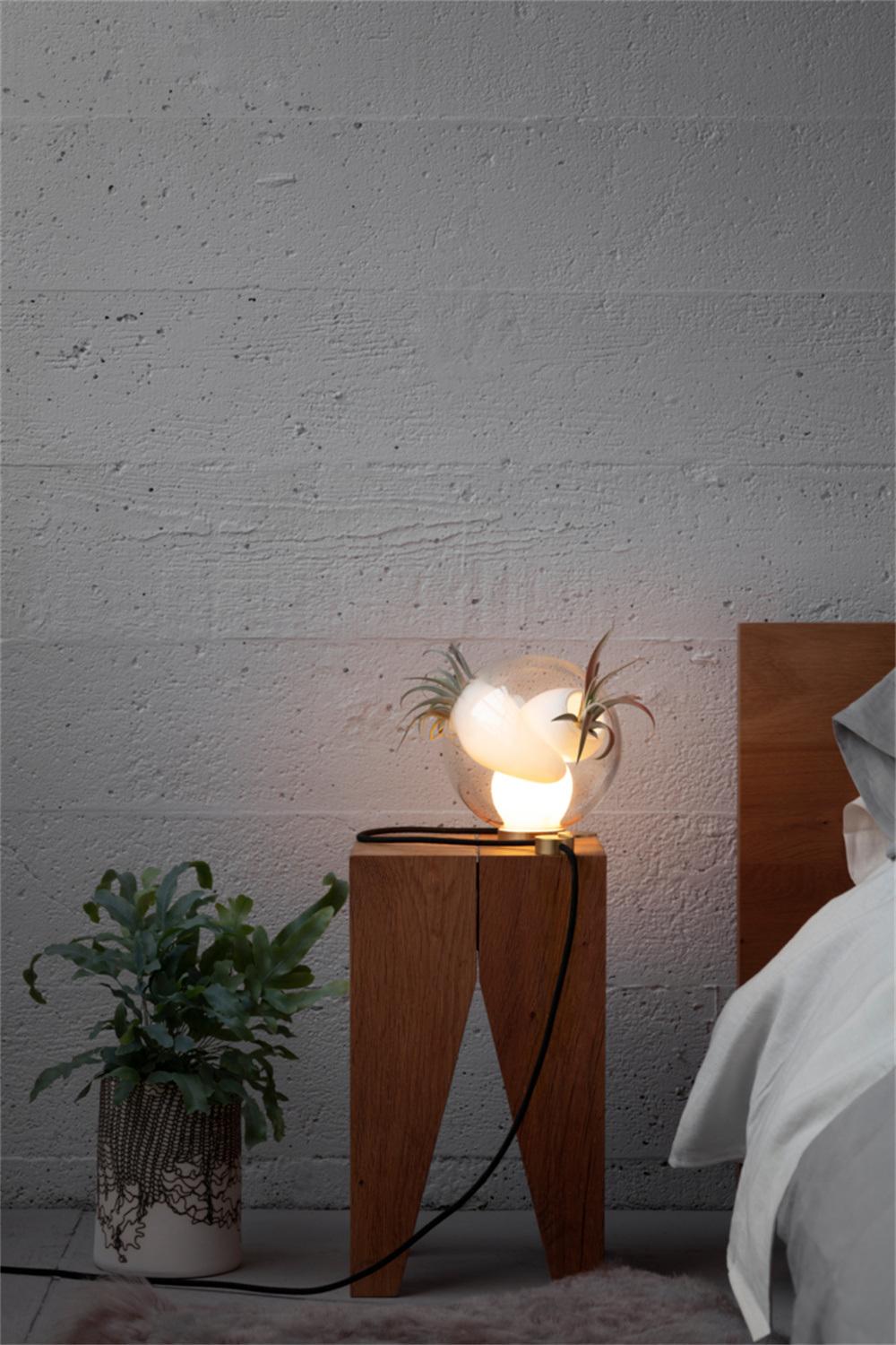 2022 Modern Design Glass Wood Decorative Table Lamps with Square Round Clear Glass Lamp