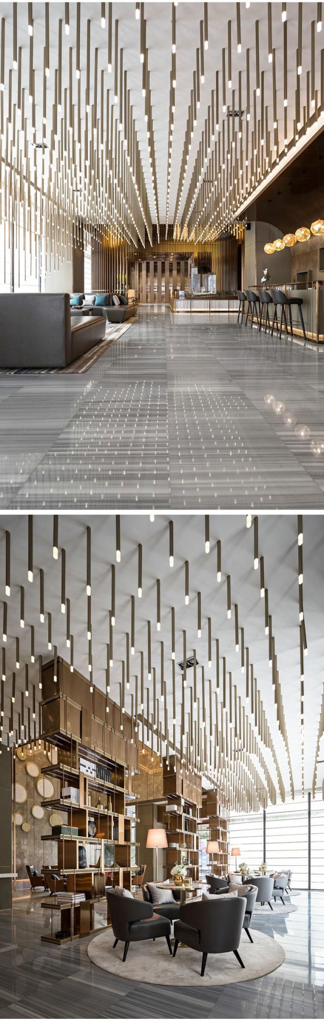 Creative Lamp Commercial Center Hotel Exhibition Hall Luxury Aluminum Custom Project LED Chandelier