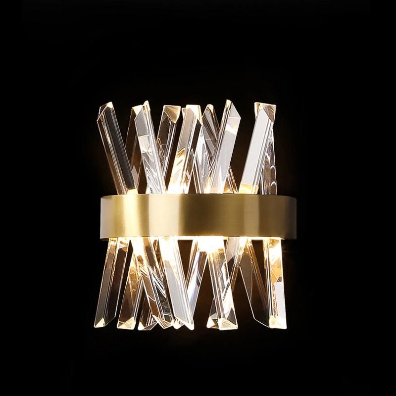 Postmodern Crystal Wall Lamp Living Room Bedroom Bedside Lamp Creative Simple Decorative Light