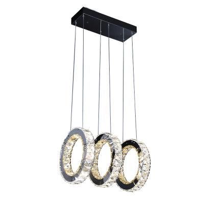 Home Lighting Pendant Lamp Indoor Modern Crystal Light 5 Circle for Room Decorative