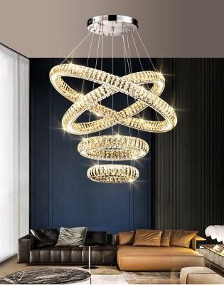 LED Chandelier Living Room Luxury Modern Large K9 Crystal Chandeliers and Lamps Pendant Lighting