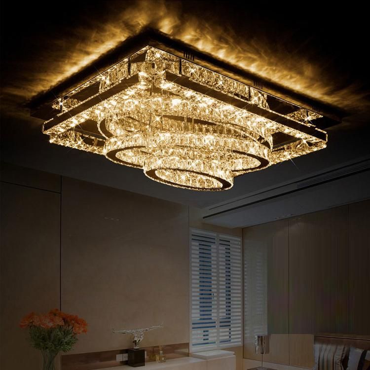 New Modern Living Room Banquet Hall Crystal Lamp Chandelier Edison Lighting