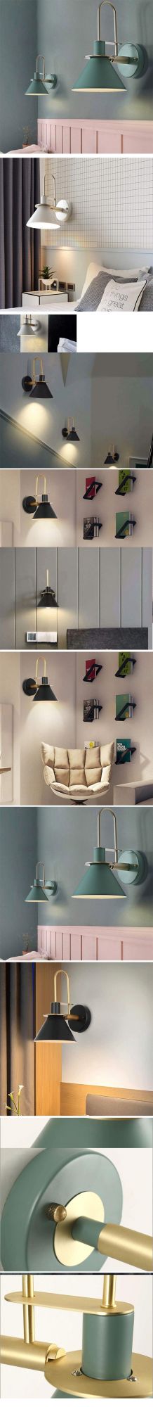 Nordic Country Hot Sales Indoor Wall Lights Aluminum Shade Wall Lamps for Bedroom Dinner Room Bathroom