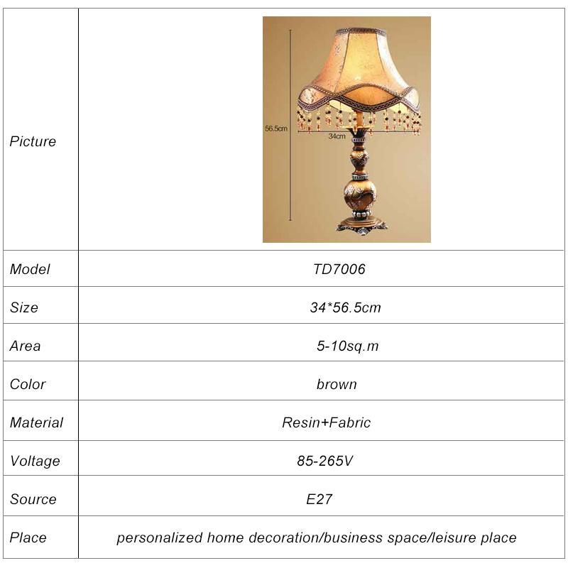 Home Decor Modern Luxury Bedside LED Table Lamps Fabric Shade Table Light Reading Lamps for Bedroom Hotel Villa