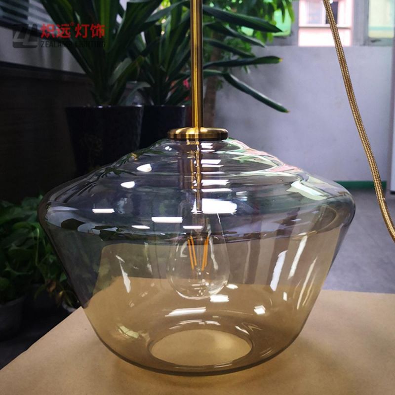 Luxury Glass Bowl Pendant Lamp for Living Room Coffee ((ZLA056P-L)