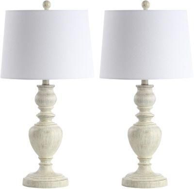 Zabi White Bedroom Living Room Home Office Desk Nightstand Table Lamp LED Lamp