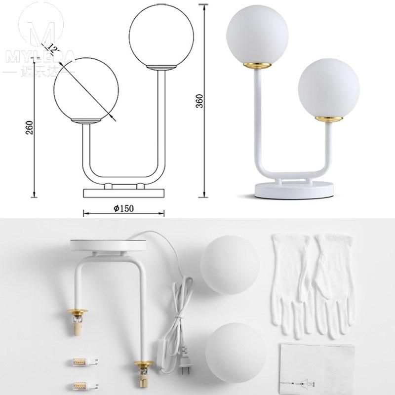 Hotel Decorative Bedroom Metal Bedside Modern Table Lamp