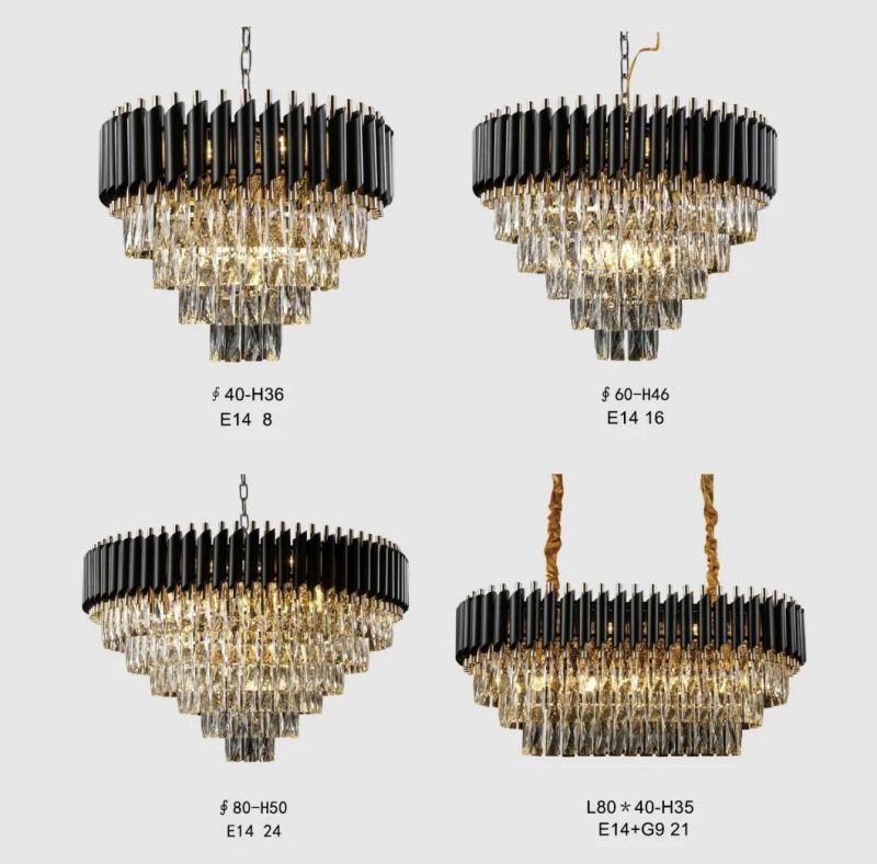 Modern Lighting Circular Iron E14X12 Diamon K9 Crystal Chandelier Luxury