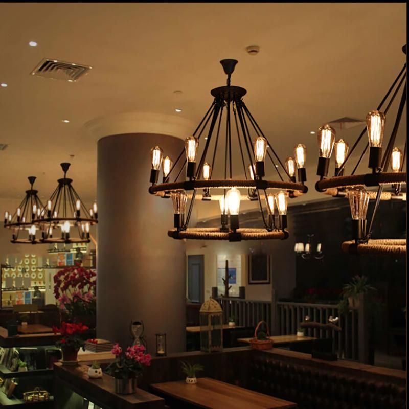 Industrial Style Chandelier Restaurant Multi-Head Chandelier Pendant Lamp