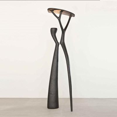 Black Odern Design Fiberglass Art Abstract Man Floor Lamp Hotel Lobby Sculpture Decor Floor Lamp