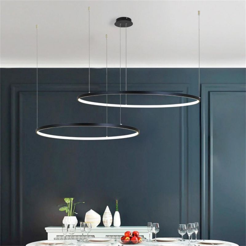 Wholesale Round Rings Acrylic LED Hanging Pendant Light for Home