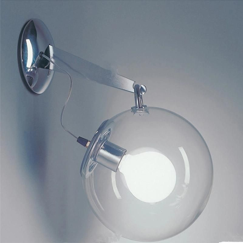 Individual Art Glass Wall Lamp Modern Creative Study Round Ball Bedroom Bedside Light