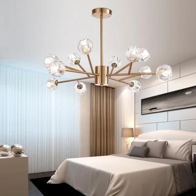 Dafangzhou 45W Light China Quartz Chandelier Manufacturers LED Pendant Light Neutral Frame Color Chandelier Pendant Lamp Applied in Study Room