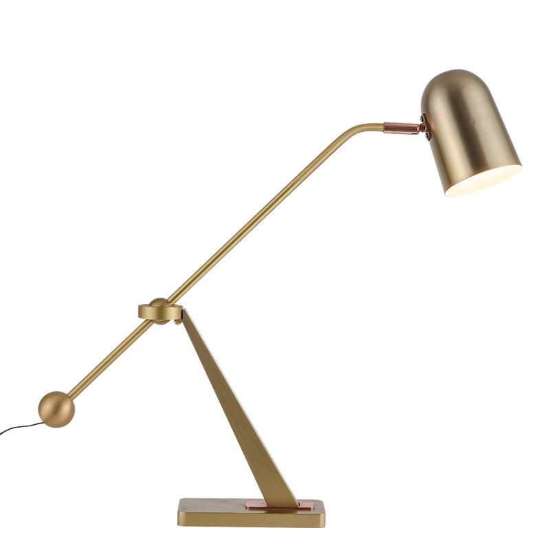 Light Luxury Postmodern Study Reading Desk Lamp Nordic Simple Metal Designer Bedroom Bedside Lamp