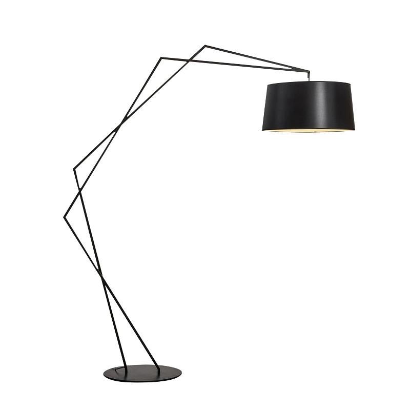 Contemporary Alumi Black Shelves Modern Shelf Simple Modern Nordic Floor Lamp Living Room Club Hotel Lobby Exhibition Hall Designer Creative Fishing Floor Lamp