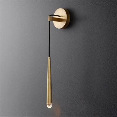 Minimalist Gold Mteal LED Wall Lamp Creative Parlor Bedroom Wall Lamp (WH-OR-48)