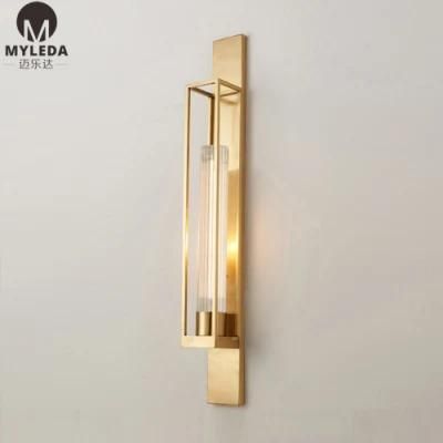 Modern Indoor Stainless Steel Hotel Bedside Wall Lamp