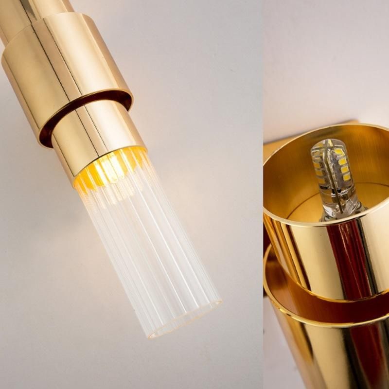 Creative Modern Metal Golden Double Tube Wall Lamp