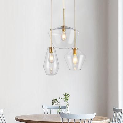 Nordic Design Restaurant Glass Pendant Lamp Bar Creative Cafe Modern Simple Bedroom Bedside Pendant Light