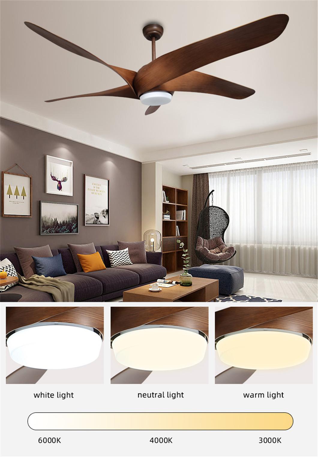 Hot Sale DC Fan 5 Fan Speed 5 Blades Ceiling Fan Light LED