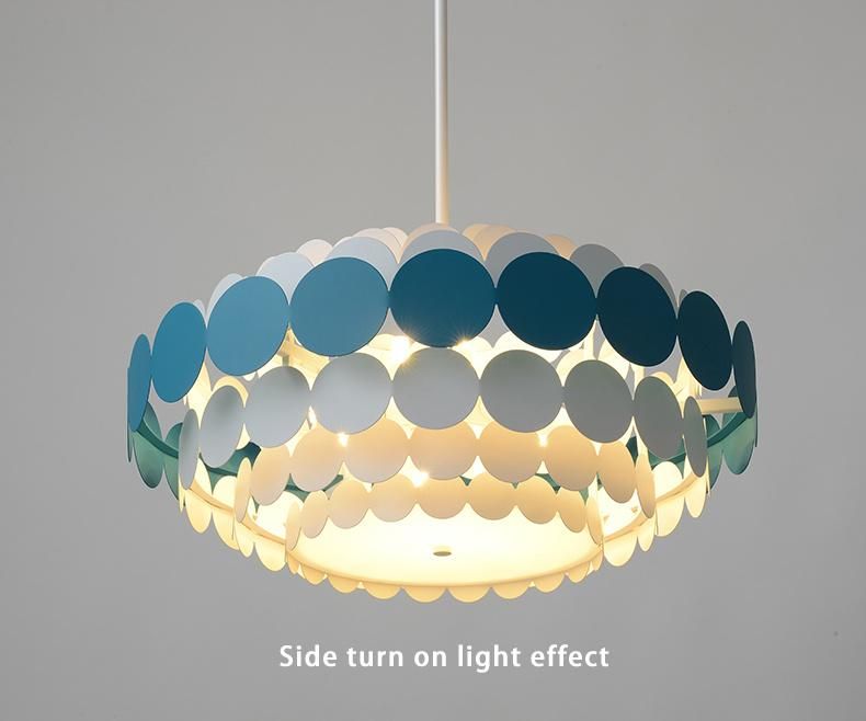 Macaron Color Chandelier Modern Pendant Light for Living Room, Foyer