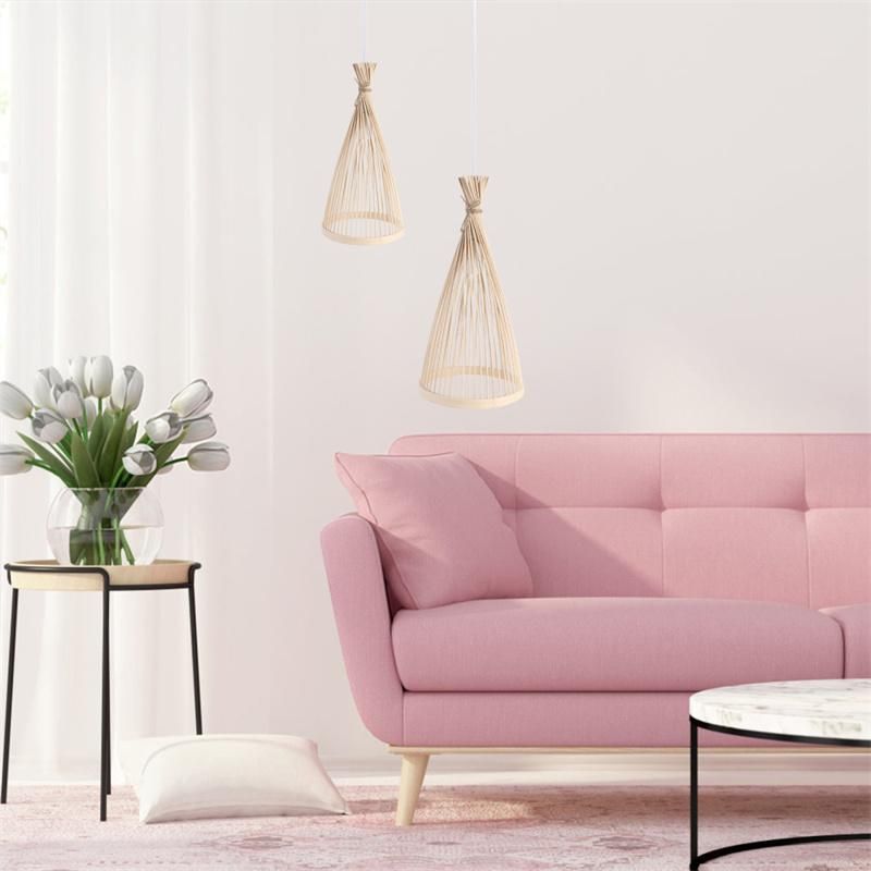 Classic Bamboo Chandelier Woven Bamboo Light Bamboo Hanging Lamp for Home Lampara Techo