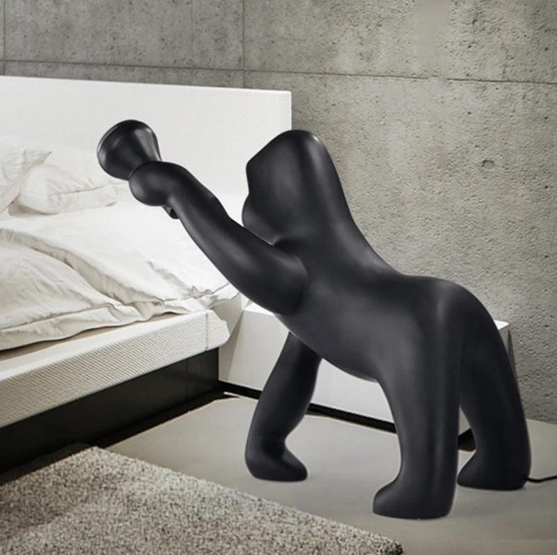 Black Animal LED Floor Lamp Standing Modern Style Simple Stand up Lamp (WH-VFL-18)