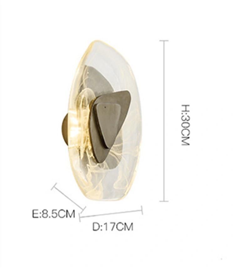 Crystal LED Wall Lamp Elegant Living Room Background Light Bedroom Bedside Creative Aisle Wall Sconce (WH-OR-47)