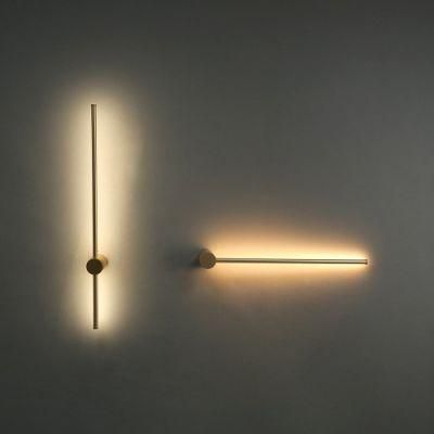 Gold Line LED Wall Lamp Living Room Home Decor Sofa Background Wall Light Fixture Modern Creative Simple Bedroom Bedside Lamp