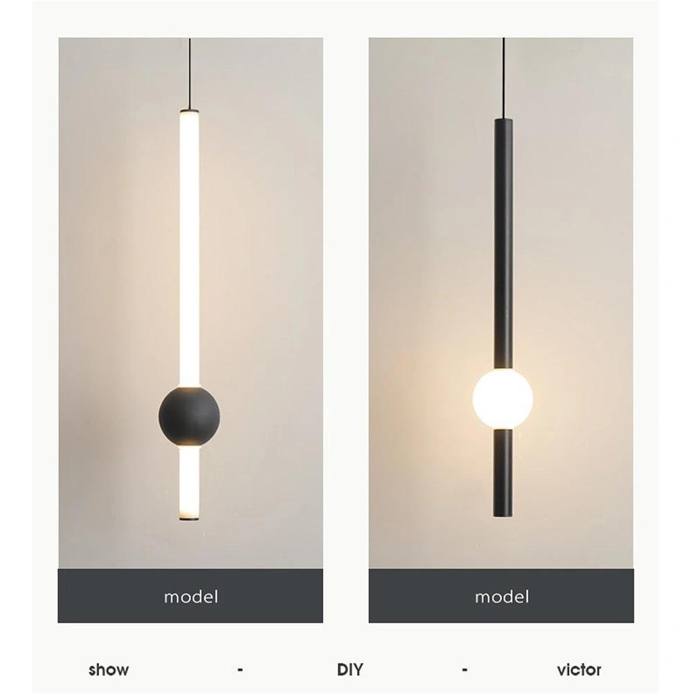 Bar Restaurant Dining Room Kitchen Hanging Lights Modern Simple Iron Glass Indoor Home Decor LED Pendant Lights Fixtures