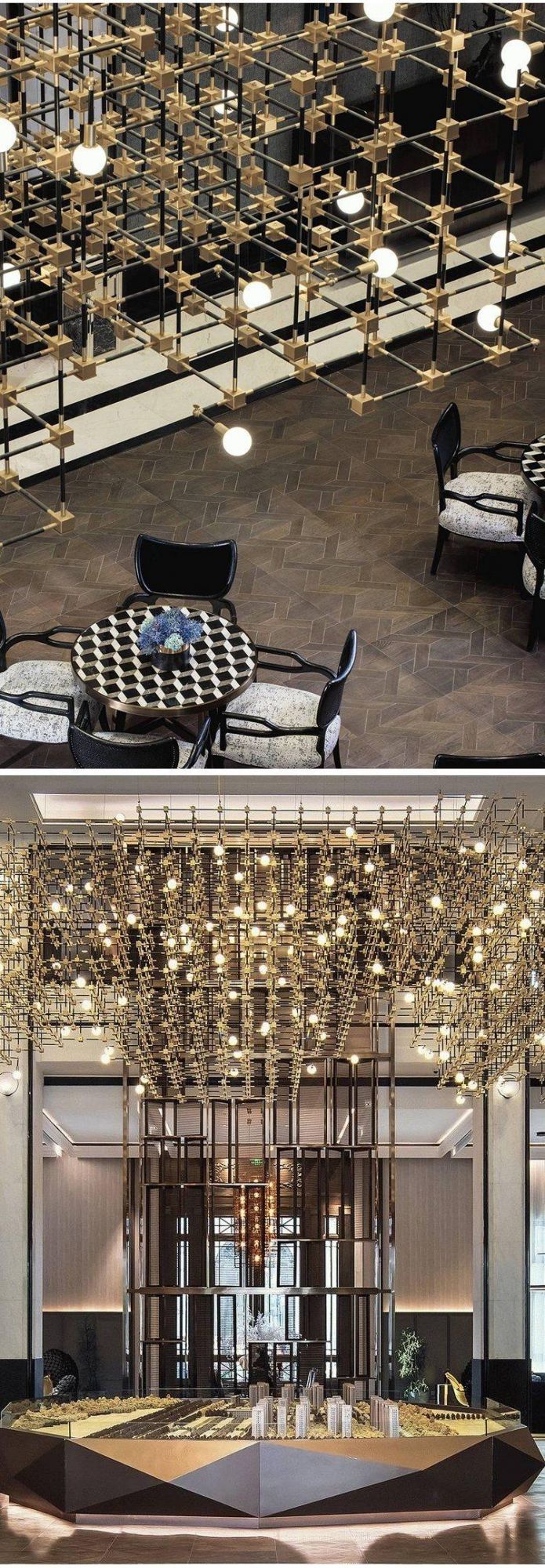 Modern Style Commercial Center Hotel Exhibition Hall Luxury Iron Custom Project LED Chandelier Lamp