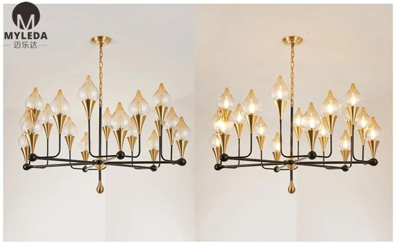 Hotel Lobby Decoration Customized Made LED Chandelier Lighting