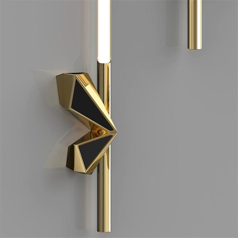 Nordic LED Copper Bedroom Gold Wall Lamp Living Room Simple Sconce Modern Bedside Background Creative Luxury Wall light