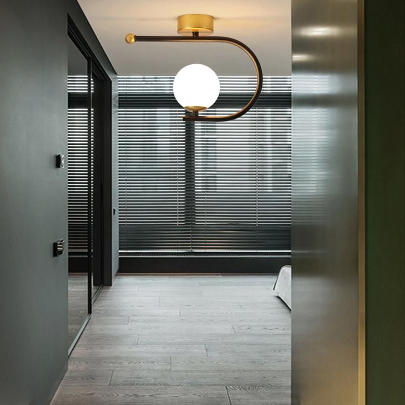 Golden Industry Style Ceiling Light Simple Corridor Lamp Hallway Light Balcony Lamp