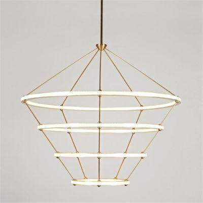 Hotel Modern Chandelier Lighting Stairwell Staircase Pendant Light