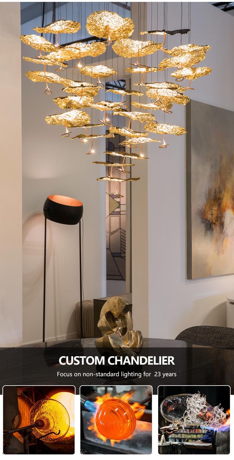 High Quality Villa Department Dining Hall Custom Project Luxury Custom Modern LED Chandelier Lamp