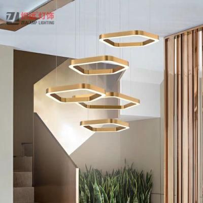 Contemporary Hotel Residences Luxury Pendant Lamp Stainless Steel Decorative Chandelier