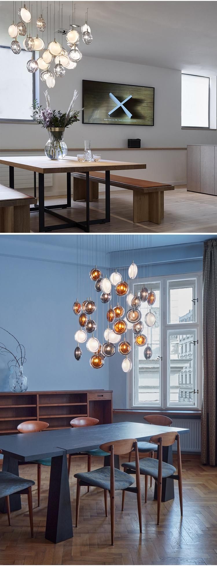 Multiple Color Glass Lamp Decorative Hotel Commercial Banquet Hall Custom Chandelier