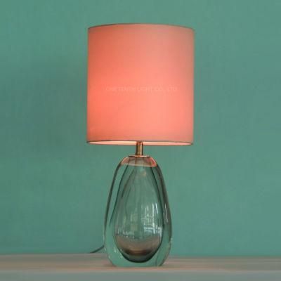 Decorative Modern Style Solid Glass Body Table Lamp for Hotel