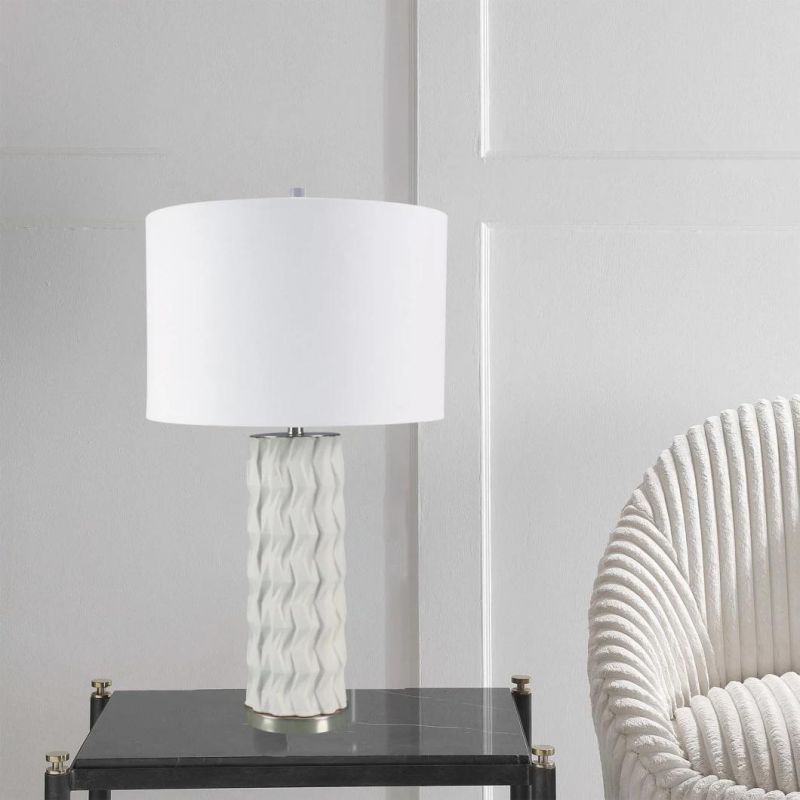 Furntiure Ceramic Desk Lights Table Lamp Fabric Shade Table Lamp Porcelain Lamp