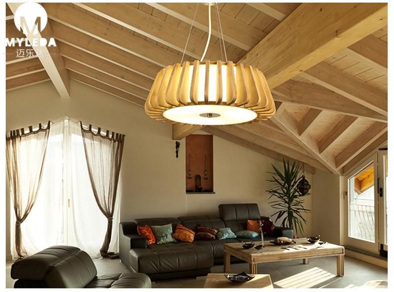 Handmade Bamboo Lampshade Pendant Chandelier Light for Home Restaurant Bar