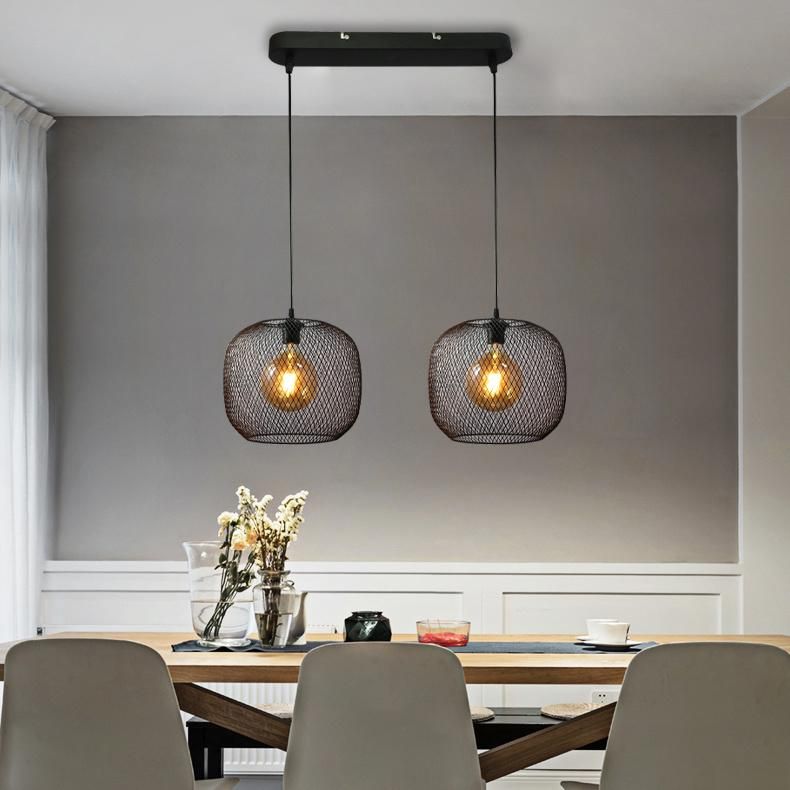 China Manufacture Modern Iron Ceiling pendant Lamp E14 E27 Bulb LED Chandelier Pendant Light for Kitchen Living Dining Room