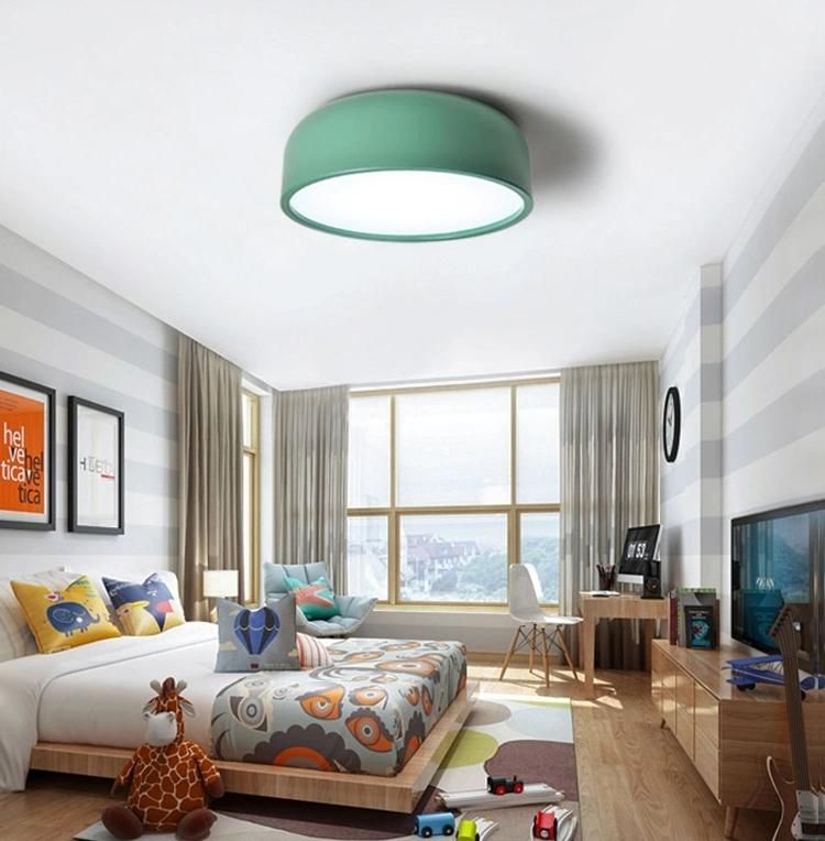 LED E27 Round Modern Ceiling Lamp Fixture Home Office Living Room LED Ceiling Light Flush Mount (WH-MA-187)