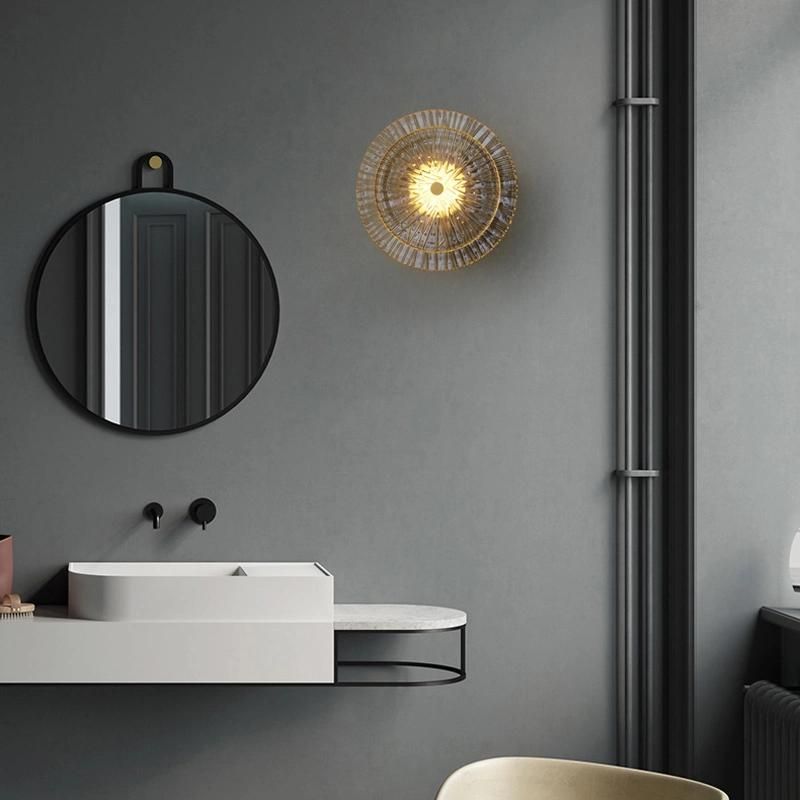 Modern Wall Lamp Creative Background Wall Glass Light Simple Bedroom Lighting